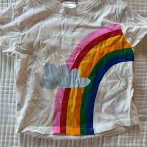 Hanna Andersson Short Sleeve Tee with Rainbow Design